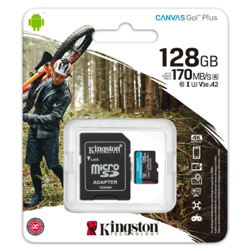 MEM MICRO SDXC 128GB V30 U3 A2 CANVAS GO PLUS G4 KINGSTON SDCG4