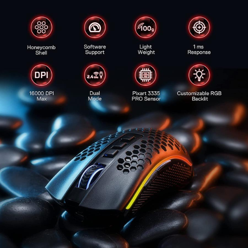 MOUSE GAMER M808-KS STORM PRO REDRAGON
