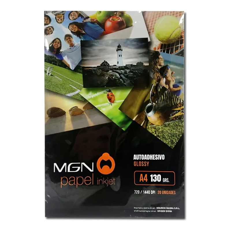 PAPEL A4 FOTO 130GR GLOSSY MAGNA 20 HOJAS