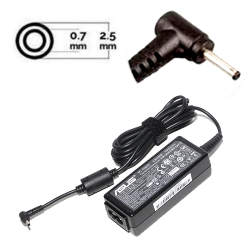 TRAFO NB ASUS 40W 19V 2.10A MC-1902100A-L PIN 2.5MMX0.7MM PROBATTERY SIN CABLE