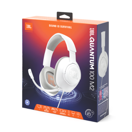 AURICULAR GAMER  JBL QUANTUM 100M2 WHITE 3.5 MM PC,9S4,PS5, XBOX, NINTENDO ,SWITCH, MOVILES, MAC Y RV