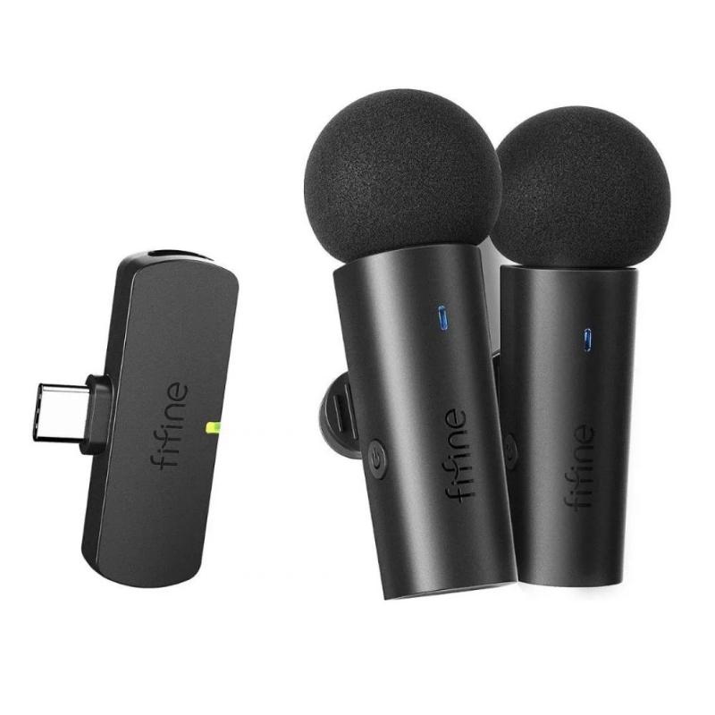 MICROFONO CORBATERO INALAMBRICO X2 TIPO C M8 FIFINE