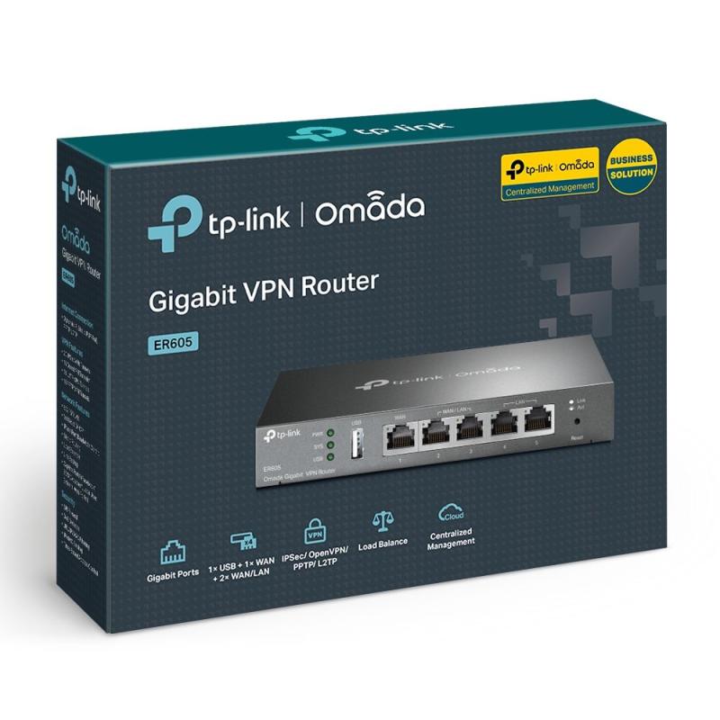ROUTER TP-LINK ER605 5P GIGALAN MULTIWAN VPN OMADA BALANCEADOR