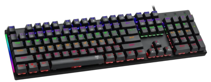 TECLADO GAMER DAGGER TGK310 NAXOS CABLEADO RED ESPAÑOL COLOR DEL TECLADO NEGRO