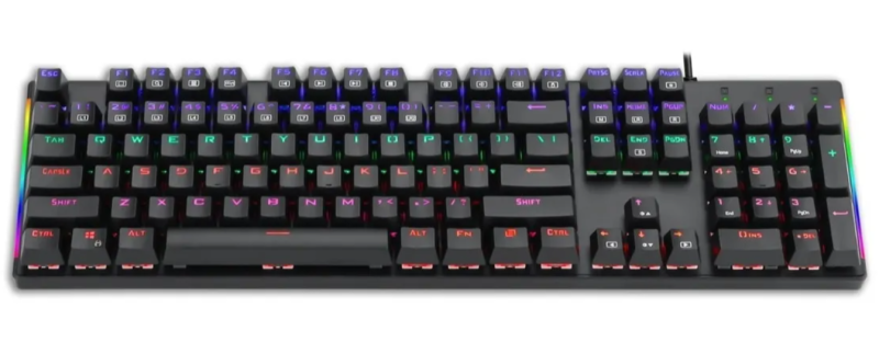 TECLADO GAMER DAGGER TGK310 NAXOS CABLEADO RED ESPAÑOL COLOR DEL TECLADO NEGRO