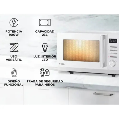MICROONDAS PHILCO DIGITAL BLANCO 23LT MPHDW23UAP