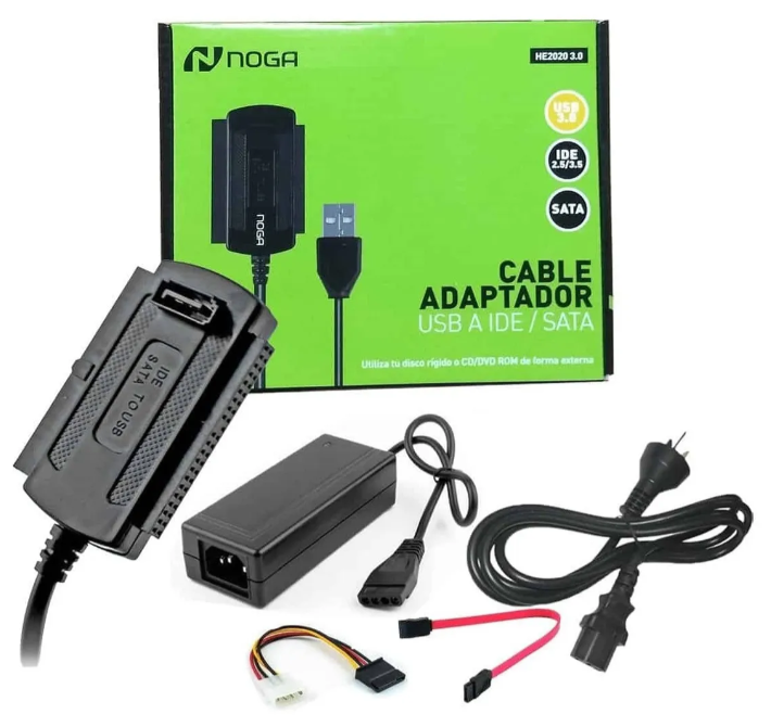 CONVERSOR SATA/IDE A USB 3.0 NOGA HE-20203.0 P/DISCOS 3.5 2.5 SATA-IDE