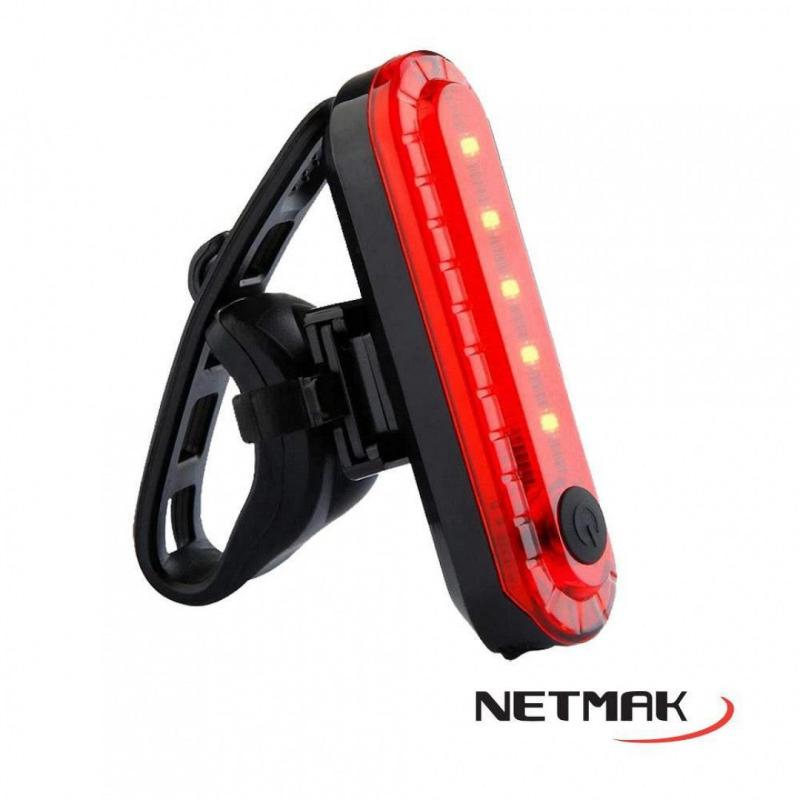 LUZ PARA BICICLETA TRASERA ROJO NETMAK NM-LD5