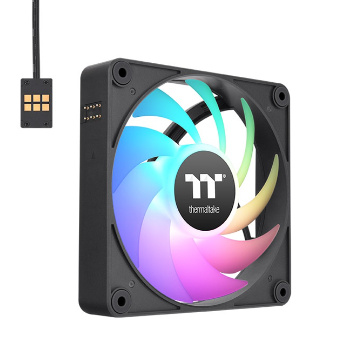 COOLER CHASIS 120MM THERMALTAKE CT120 EX ARGB (PACK X3) BLACK 2000RPM CL-F181-PL12SW-A