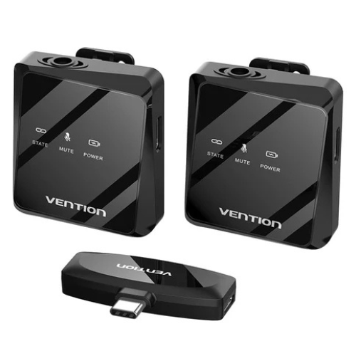 MICROFONO CORBATERO INALAMBRICO TIPO C X2 VENTION CH-VN-NCBB0