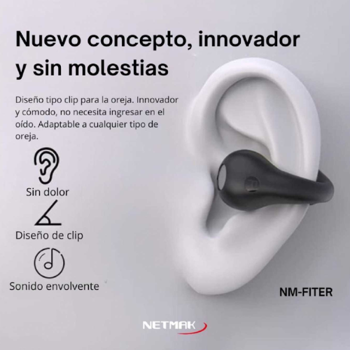AURICULAR BLUETOOTH NETMAK DEPORTIVO CLIP-ON  NM-FITER