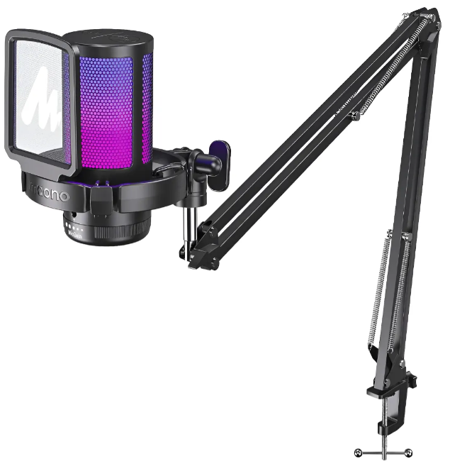 MICROFONO USB DAGGER CON BRAZO METALICO Y SOPORTE ANTIVIBRACION MAONO DGM20S