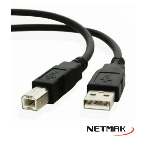 CABLE USB 2.0 1.8M  AM-BM PARA IMPRESORA NETMAK NM-C03