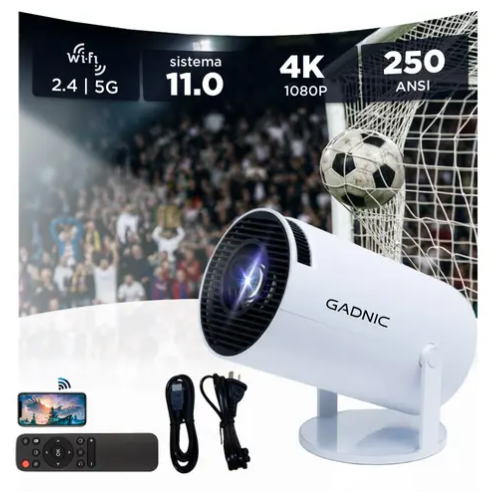 PROYECTOR GADNIC HY300 FHD 100LM ANSI ANDROID 11 WIFI PROJ200W