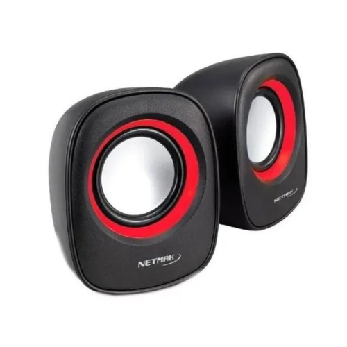 PARLANTE NETMAK USB NEGRO/ROJO NM-9025R