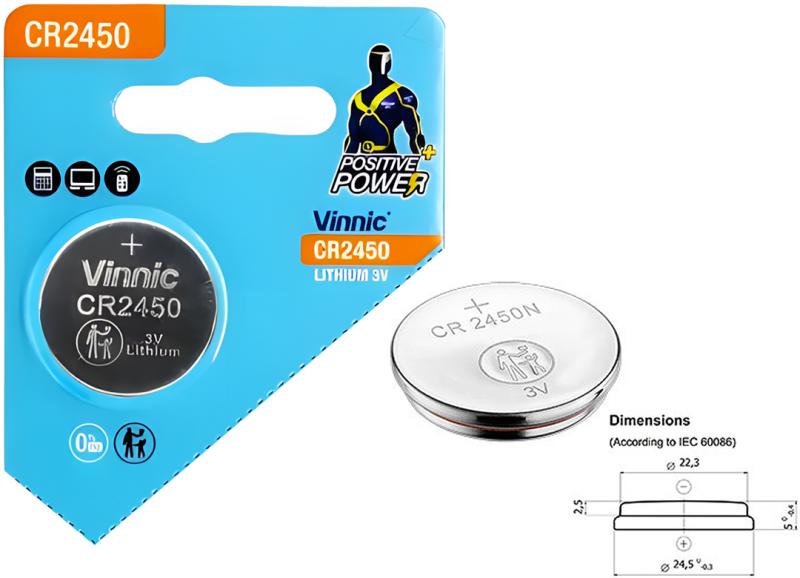 PILA CR2450 VINNIC X UNIDAD