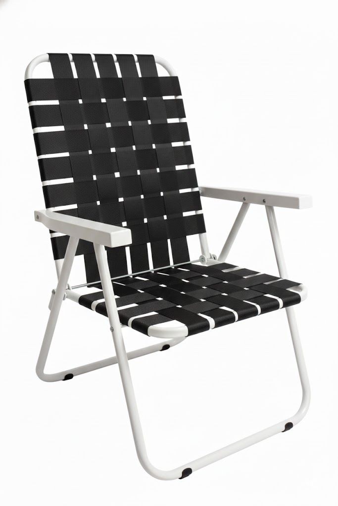 SILLON 1 POSICION CAÑO 3/4 BLANCO CINTA NEGRA 2010 PIKNIK APOYA BRAZOS METALICO - 130KG