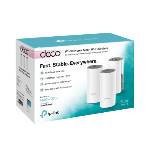 ACCESS POINT TP-LINK DECO E4 (PACK X3) MESH DUAL BAND AC1200