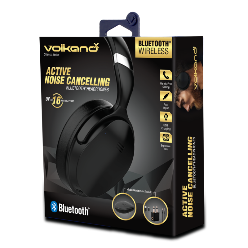 AURICULAR BLUETOOTH VOLKANO SILENCO VK-2003-BK NOISE CANCELLING