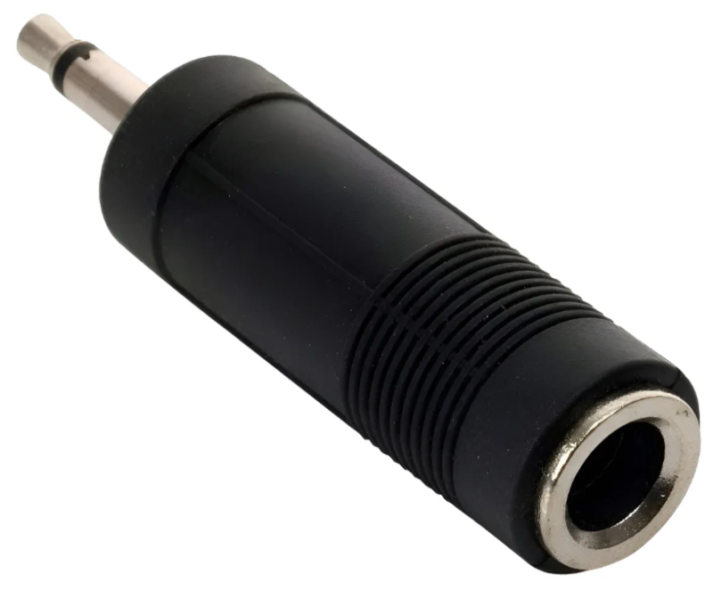 ADAPTADOR PLUG STEREO 6.3 HEMBRA A PLUG 3.5H MACHO