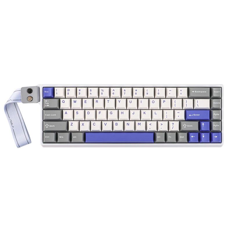 TECLADO USB TIPO C GAMER MAGNETICO AULA WIN68 HE MAX BLANCO AZUL GRIS SW WING CHUN