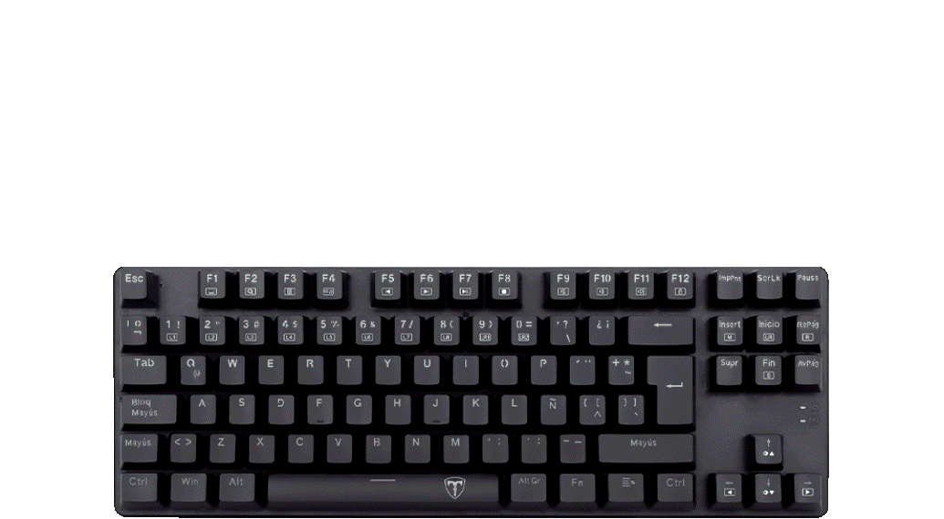 TECLADO GAMER DAGGER TGK313-SP BORA RAINBOW CABLEADO RED ESPAÑOL COLOR DEL TECLADO NEGRO