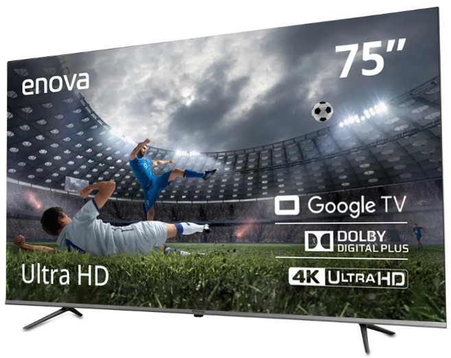 TV LED 75" ENOVA 4K UHD GOOGLE TV G11 TE75UG10-TDF FRAMELESS
