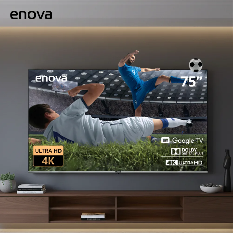 TV LED 75" ENOVA 4K UHD GOOGLE TV G11 TE75UG10-TDF FRAMELESS