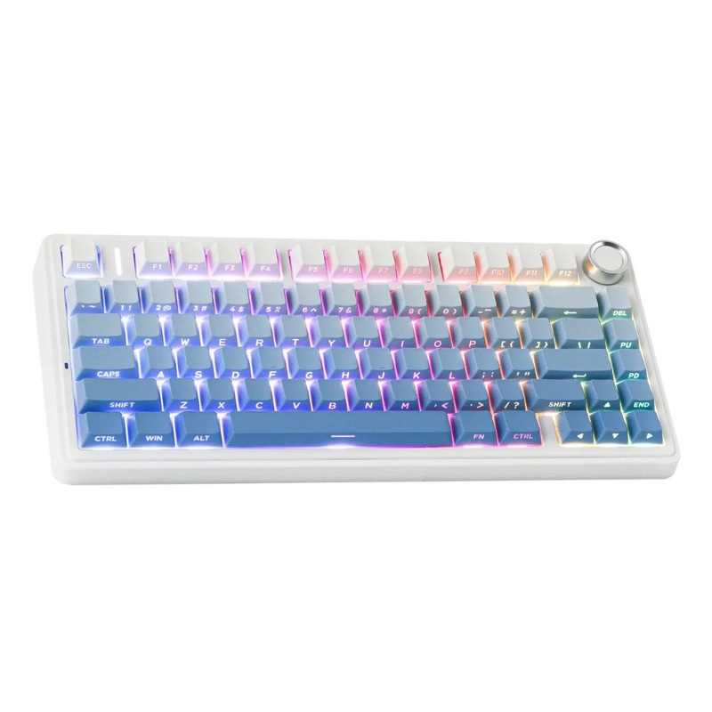 TECLADO USB TIPO C / INALAMBRICO 2.4GHZ / BT GAMER MECANICO AULA F75 AZUL DEGRADE 75% RGB SW REAPER - 6948391296920