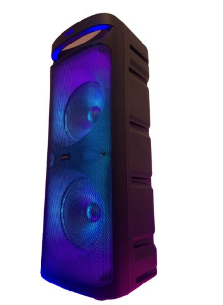 PARLANTE BT PORTATIL KIOTO TW1200 X2 10" USB-MP3-FM-TWS-MIC- C/REMOTO  50W RMS