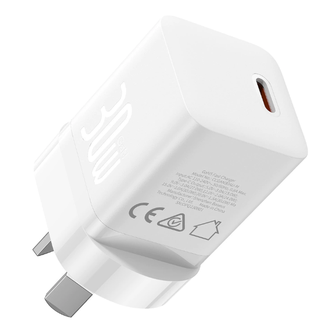 CARGADOR 30W TIPOC  BASEUS AO1974 BLANCO