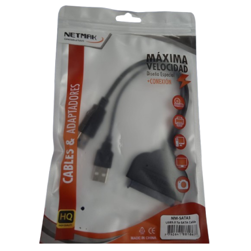 CONVERSOR USB 3.0 A SATA 3 2.5MM NETMAK NM-SATA3