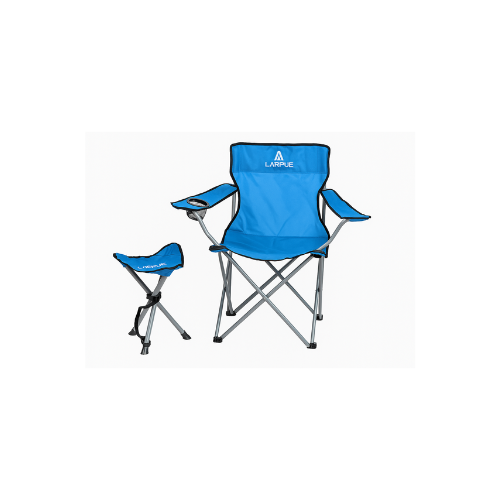 SILLON DIRECTOR PIKNIK + BANQUITO 3 PATAS LARPUE AZUL