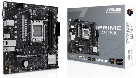 MB ASUS PRIME AM5 A620M-K /7000 - 8000 SERIES /1 VGA+HDMI/ 4 USB 3.2 GEN1/ 2 USB 2.0/ M-ATX