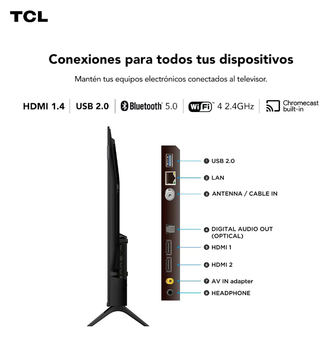 TV QLED 43" SMART TCL 43S5K-F FHD HDR10 DOLBY AUIDIO GOOGLE TV