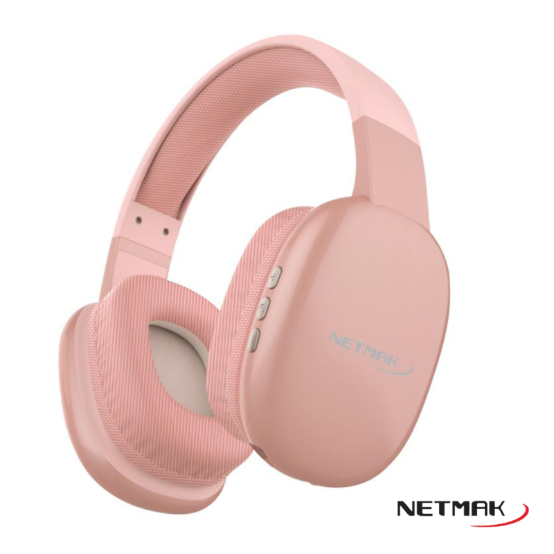 AURICULAR BLUETOOTH/CABLE NETMAK ROSA NM-VOLT-RS