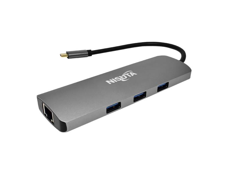 DOCKING MACBOOK USB-C 3.1 A HDMI/RED/HUB USB 3.0/PD/ LECTOR DE TARJETAS NISUTA NSUCD2