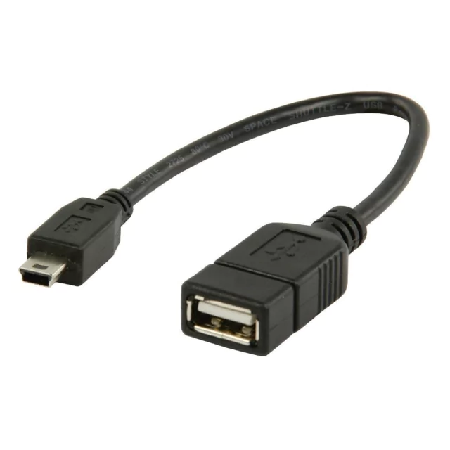 CABLE OTG A MINI USB 5 PINES 10CM GENERICO