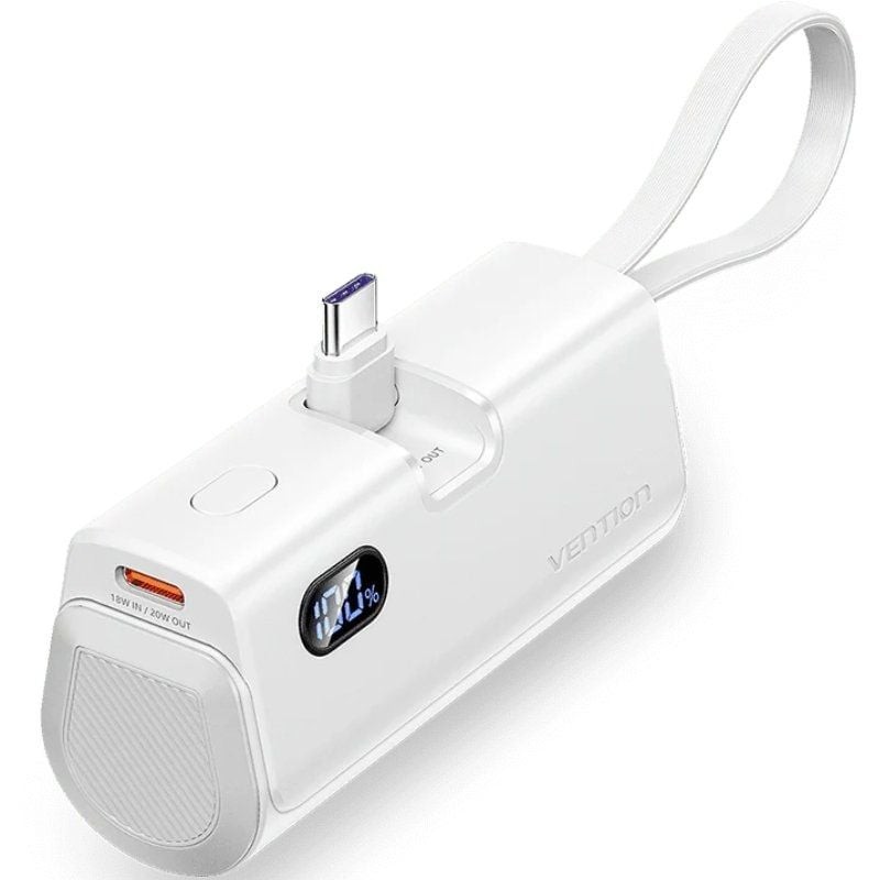 CARGADOR PORTATIL MINI COMPACTO 20W 4800 MAH USBC + LIGHTNING FHQW0 VENTION