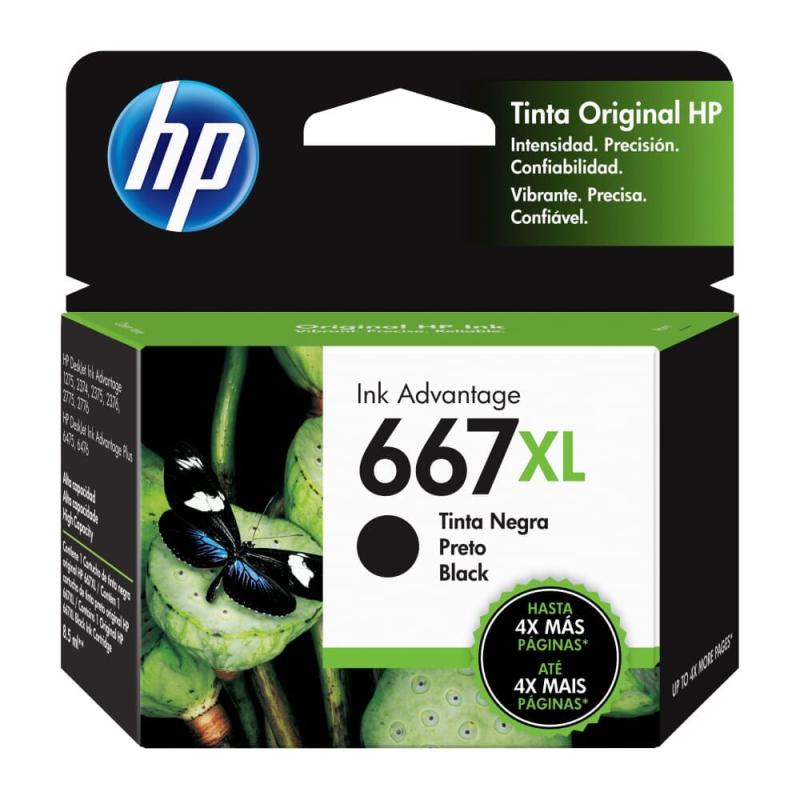 HP 667XL NEGRO 1275/2374/2375/2376/2775/2776/6076/6476/6476 2ML