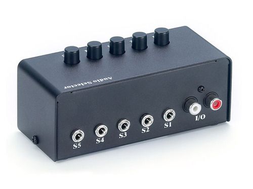 SWITCH CONMUTADOR DE AUDIO ESTEREO 5 PUERTOS GENIUS 31720015100