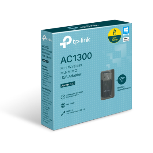 RED USB WIFI TP-LINK T3U AC1300 DUAL MIMO