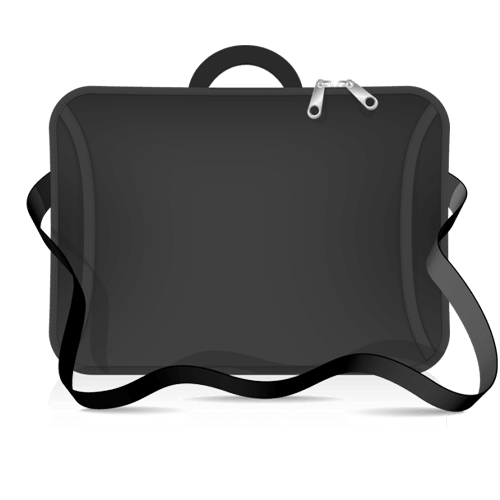 MALETIN NB 15.6` CDTEK SIMIL-NEOPRENE CON MANIJA Y CORREA NEGRO (COD. 7798158088621)