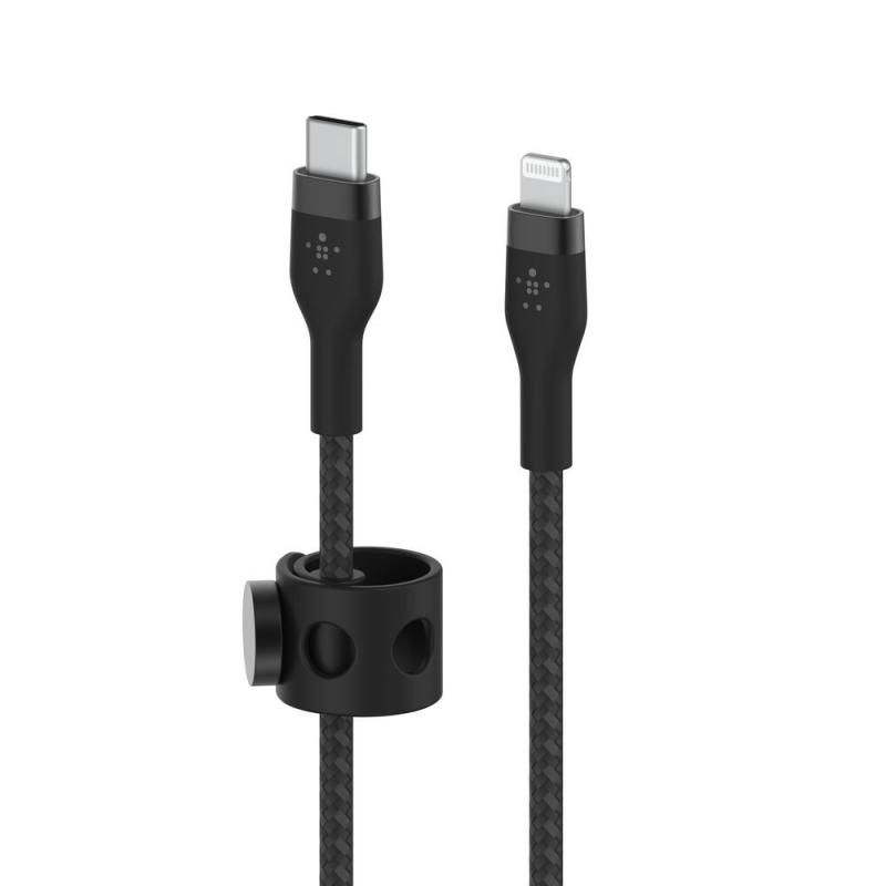 CABLE TIPO C A IPHONE LIGHTNING BELKIN PRO FLEX 2M CAA011BT2MBK MFI NEGRO