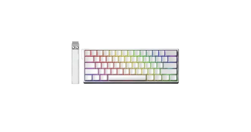 TECLADO USB TIPO C GAMER MAGNETICO AULA WIN60 HE BLANCO 60% SW GREYWOOD INGLES - 6948391203331