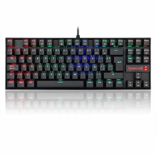 TECLADO USB GAMER REDRAGON K552RGB-1R-SP KUMARA RGB ES NEGRO RED SWITCHES