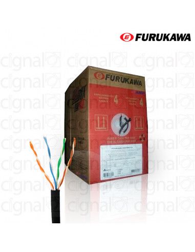 CABLE UTP 5E BOBINA EXTERIOR 305MT FURUKAWA NEGRO 24 AWG COD. 23200110