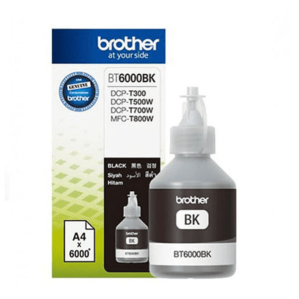 TINTA BROTHER NEGRA BT6001BK 108ML DCP-T300/500/700