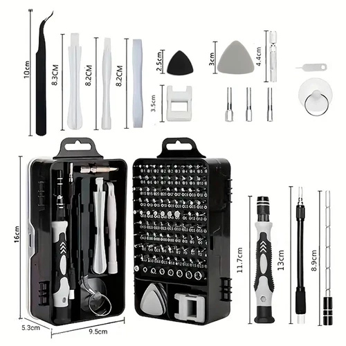 KIT DE DESTORNILLADORES PRECISION 115 PIEZAS NHK-207 NAPPO