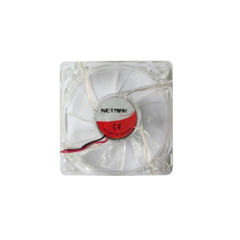 COOLER CHASIS 80X80 LED ROJO NM-8025-T